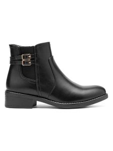 C'M Botki w kolorze czarnym rozmiar: 38. Czarne botki C'M, bez wzorów, bez obcasa, bez zapięcia. Za 175,67 zł.