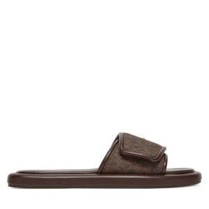 Klapki MICHAEL Michael Kors. Brązowe klapki MICHAEL Michael Kors, bez wzorów, bez obcasa. Za 349,99 zł.