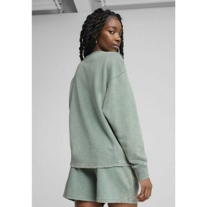 Bluza sportowa damska Puma Class Comfort Washed Tr. Zielone bluzy Puma, xs, bez wzorów, bez kaptura. W wyprzedaży za 189,30 zł.