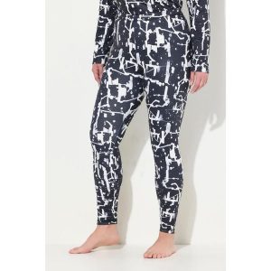 Damskie Legginsy funkcyjne z nadrukiem szybkoschnące z recyklingu. Czarne legginsy Ulla Popken, bez wzorów, z elastanu. Za 225,99 zł.