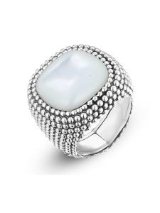 Nomad Srebrny pierścionek z masą perłową rozmiar: 56. Białe pierścionki Nomad, z perłą, srebrne. Za 277,36 zł.