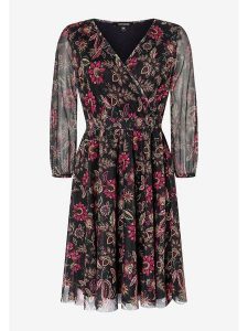 More & More Sukienka w kolorze czarno-różowym rozmiar: 46. Czarne sukienki More & More, bez wzorów, bez kołnierzyka, bez ramiączek, midi, kopertowe. Za 100,99 zł.