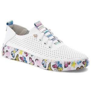 Półbuty damskie Artiker, cholewka ze skóry naturalnej z perforacją zapewniającą przewiewność klasyczne wiązanie lekka podeszwa, białe, 58C0440. Białe półbuty ARTIKER, bez wzorów, ze skóry, bez obcasa, bez zapięcia. Za 199,00 zł.