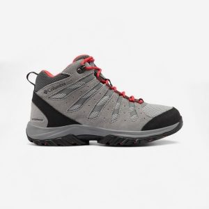 Buty turystyczne damskie Columbia Redmond III Mid wodoodporne. Buty trekkingowe DECATHLON, z kauczuku, bez zapięcia. Za 549,99 zł.