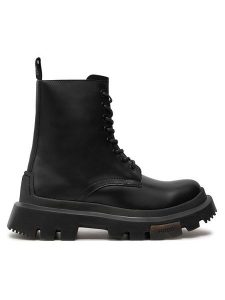 Hugo Trapery Fabyan 50523316 Czarny. Czarne buty zimowe Hugo, ze skóry, bez obcasa, bez zapięcia. Za 649,99 zł.