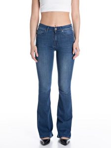 Replay Dżinsy - Flared fit - w kolorze niebieskim rozmiar: W30/L34. Niebieskie jeansy Replay, z aplikacjami. Za 270,95 zł.