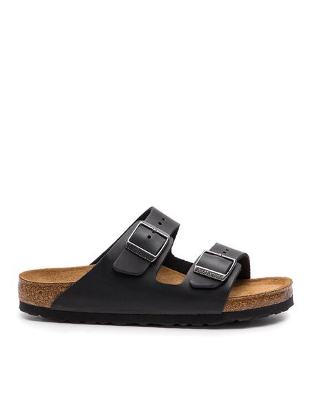 Birkenstock Klapki Arizona Bs 0752483 Czarny. Czarne klapki Birkenstock, bez wzorów, z nubiku, bez obcasa. Za 409,99 zł.