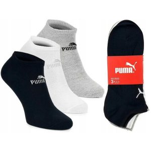 Skarpety 3 pary niskie z bawełną PUMA. Czarne skarpetki Puma, bez wzorów, z bawełny. Za 29,90 zł.