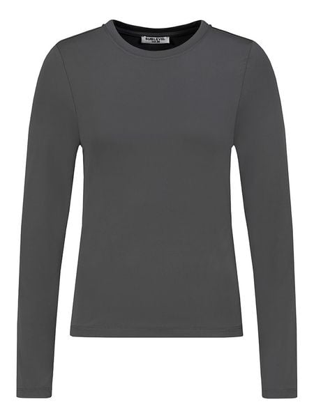 Sublevel Koszulka w kolorze antracytowym rozmiar: XS. Czarne bluzki Sublevel, xs, bez wzorów, bez kołnierzyka, bez ramiączek. Za 61,60 zł.