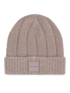 Calvin Klein Czapka Modern Patch Chunky K60K612596 Beżowy. Brązowe czapki Calvin Klein, bez wzorów, z nylonu. Za 149,99 zł.