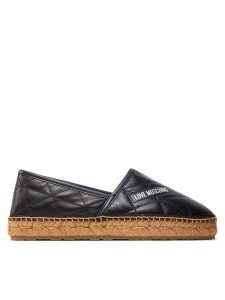 LOVE MOSCHINO Espadryle JA10582G0IIE0000 Czarny. Czarne espadryle LOVE MOSCHINO, bez wzorów, ze skóry, bez obcasa. Za 949,99 zł.