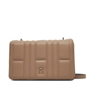 Torebka Tommy Hilfiger. Brązowe listonoszki TOMMY HILFIGER, bez wzorów, bez dodatków. Za 529,99 zł.