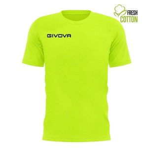 Koszulka Givova Bawełniana XL - Fluorescencyjny Żółty dla Sportowców. Żółte bluzki Givova, xl, bez wzorów, z bawełny, eleganckie, bez kołnierzyka, bez ramiączek. Za 140,99 zł.