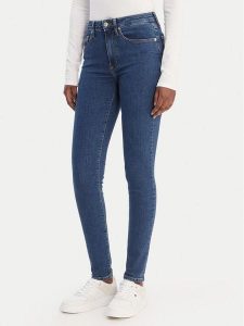 Tommy Hilfiger Jeansy WW0WW47689 Niebieski Skinny Fit. Niebieskie jeansy TOMMY HILFIGER, bez wzorów, z bawełny. Za 409,99 zł.