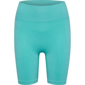 Damskie wysokie legginsy bezszwowe Hummel Alive. Niebieskie legginsy Hummel, bez wzorów, z materiału. Za 170,50 zł.