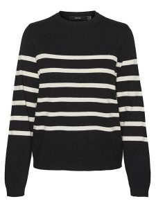 Vero Moda Sweter w kolorze kremowo-czarnym rozmiar: XXL. Brązowe swetry oversize Vero Moda, xxl, bez wzorów, bez ramiączek. Za 79,03 zł.