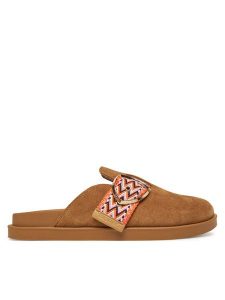 Blauer Klapki S5GLADE04/SUE Brązowy. Brązowe klapki Blauer, bez wzorów, ze skóry, bez obcasa. Za 279,99 zł.