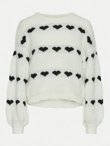 Pieces Sweter Nove 17152014 Écru Regular Fit. Swetry klasyczne Pieces, m, z syntetyku, bez kołnierzyka. Za 129,99 zł.