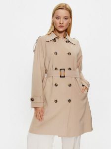 Bruuns Bazaar Trencz Adelena BBW3473 Beżowy Regular Fit. Brązowe płaszcze Bruuns Bazaar, bez wzorów, z wiskozy, bez kaptura. Za 809,99 zł.