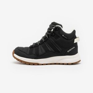Buty turystyczne damskie Quechua NH500 Mid wodoodporne. Czarne buty trekkingowe QUECHUA, bez zapięcia. Za 219,99 zł.