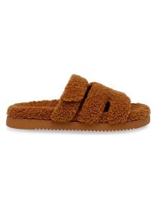 Steve Madden Klapki w kolorze jasnobrązowym rozmiar: 42. Brązowe klapki Steve Madden, bez wzorów, z otwartym noskiem, bez obcasa. Za 231,68 zł.