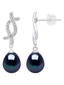 Pearl Addict Srebrne kolczyki-wkrętki z perłami rozmiar: onesize. Niebieskie kolczyki Pearl Addict, z cyrkonią, srebrne. Za 223,99 zł.
