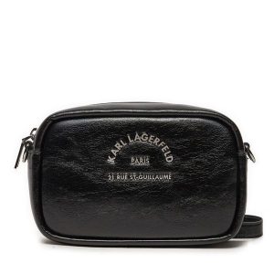 Torebka KARL LAGERFELD. Czarne listonoszki KARL LAGERFELD, bez wzorów, bez dodatków. Za 439,99 zł.