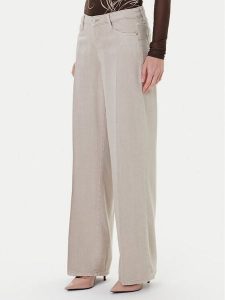 Guess Jeansy W5RA96 WFD53 Beżowy Palazzo Fit. Brązowe jeansy Guess, z aplikacjami, z bawełny. Za 369,99 zł.