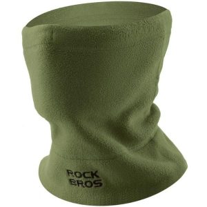 Komin maska polarowa na twarz dla dorosłych 3w1 Rockbros M012 wielofunkcyjna. Zielone szaliki ROCKBROS, bez wzorów, z polaru. Za 49,90 zł.