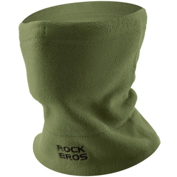 Komin maska polarowa na twarz dla dorosłych 3w1 Rockbros M012 wielofunkcyjna. Zielone szaliki ROCKBROS, bez wzorów, z polaru. Za 49,90 zł.