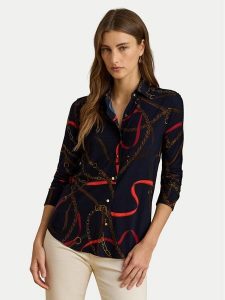 LAUREN RALPH LAUREN Koszula 200P03716001 Granatowy Regular Fit. Niebieskie koszule Lauren Ralph Lauren, m, bez wzorów, z syntetyku, bez kołnierzyka, bez ramiączek. Za 465,99 zł.