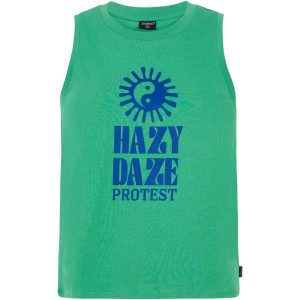 Top bez rękawów damski PROTEST PRTMalang. Zielone topy Protest, bez wzorów, bez kołnierzyka, bez ramiączek. W wyprzedaży za 107,99 zł.