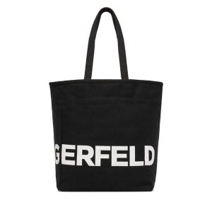 Torebka KARL LAGERFELD. Czarne shopper bag KARL LAGERFELD, bez wzorów, bez dodatków. Za 339,99 zł.
