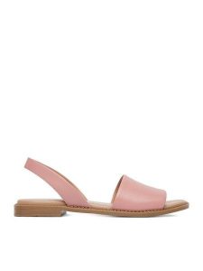 Lasocki Sandały CEO-EST-AFIONA-17 Różowy. Czerwone sandały Lasocki, bez wzorów, ze skóry, bez obcasa, na płaskiej podeszwie, bez zapięcia. Za 139,99 zł.