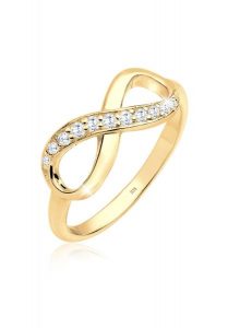 Elli Damski symbol nieskończoności Eternity Trend z kryształami cyrkonii w srebrze 925 Sterling Silver Pierścionki 1 ct. Szare pierścionki Elli, z cyrkonią, srebrne. Za 333,99 zł.