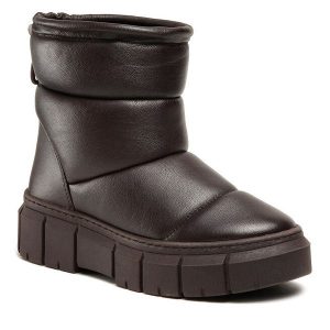 Botki Lasocki. Brązowe botki Lasocki, bez wzorów, bez obcasa, na płaskiej podeszwie, bez zapięcia. Za 279,99 zł.