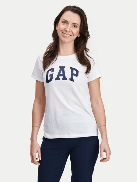 Gap T-Shirt 268820-06 Biały Regular Fit. Białe t-shirty GAP, xxs, bez wzorów, z bawełny, bez kołnierzyka, bez ramiączek. Za 69,99 zł.