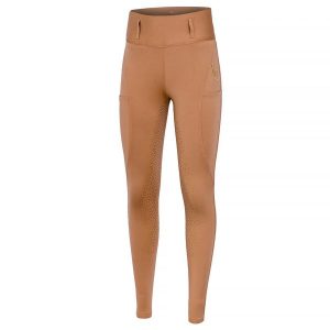Legginsy jeździeckie damskie EQUESTRIAN QUEEN Southampton 24AW z pełnym lejem. Brązowe legginsy EQUESTRIAN QUEEN, bez wzorów, z podwyższonym stanem. Za 268,99 zł.
