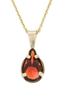 OR ÉCLAT Złota zawieszka "Goutte grenat" z granatem rozmiar: onesize. Czerwone zawieszki OR ÉCLAT, z granatem, złote. Za 304,99 zł.