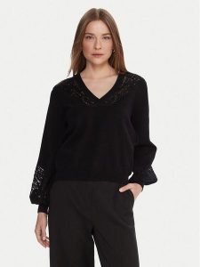TWINSET Sweter 252TT3440 Czarny Regular Fit. Czarne swetry klasyczne Twinset, m, z syntetyku, bez kołnierzyka. Za 585,99 zł.