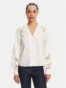 TWINSET Koszula 251TT2333 Écru Regular Fit. Koszule Twinset, bez wzorów, z bawełny, bez kołnierzyka, bez ramiączek. Za 489,99 zł.