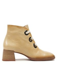 Hispanitas Trzewiki Rio-I24 HI243635 Écru. Botki Hispanitas, bez wzorów, z lakierowanej skóry, bez obcasa, na słupku, bez zapięcia. Za 589,99 zł.