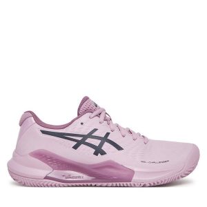 Buty do tenisa Asics. Fioletowe buty sportowe ASICS, bez wzorów, bez zapięcia, tenisowe. Za 419,99 zł.