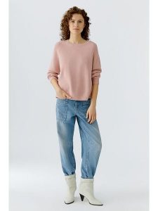 Oui Sweter w kolorze jasnoróżowym rozmiar: 44. Różowe swetry oversize Oui, bez wzorów, bez ramiączek. Za 174,95 zł.
