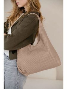 Anna Morellini Skórzany shopper bag "Nicolina" w kolorze szarobrązowym - 41 x 42 x 11 cm rozmiar: onesize. Brązowe shopper bag Anna Morellini, bez wzorów, z materiału, na ramię, bez dodatków. Za 382,99 zł.