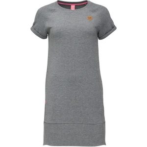 Damska Sukienka Loap Eczana Blu Szara. Czarne sukienki ZSPORT, xs, bez wzorów, sportowe, bez kołnierzyka, bez ramiączek, sportowe. Za 182,99 zł.