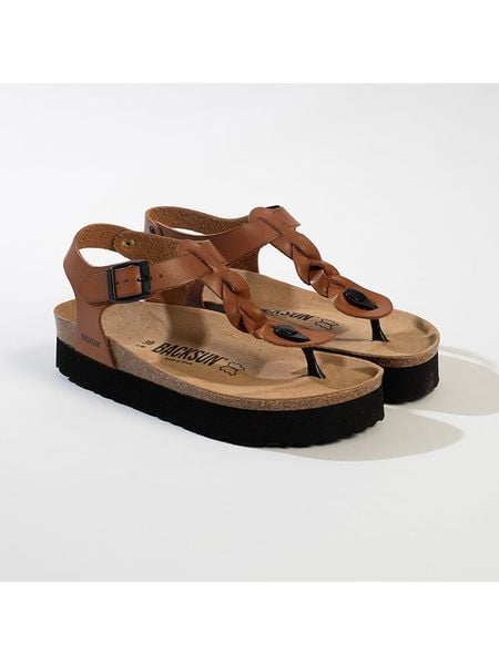 BACKSUN Japonki "Ancone" w kolorze brązowym rozmiar: 36. Brązowe klapki Backsun, bez wzorów, z otwartym noskiem, bez obcasa. Za 149,95 zł.