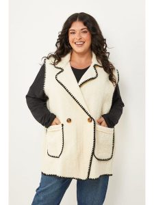 Curvy Lady Kamizelka w kolorze kremowym rozmiar: 40/42. Brązowe kamizelki Curvy Lady, bez wzorów, bez kołnierzyka, bez ramiączek, bez kaptura. Za 192,45 zł.