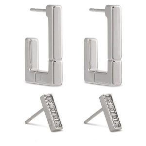 Kolczyki Calvin Klein. Szare kolczyki Calvin Klein, srebrne. Za 379,99 zł.