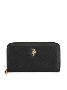 U.S. Polo Assn. Portfel BIUXT8382WVP Czarny. Czarne portfele U.S. Polo Assn., bez wzorów. Za 159,99 zł.